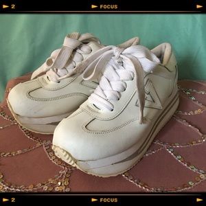 Volatile white platform sneakers